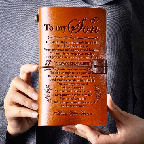 Miniatura 2 de Hiipeenow Regalos de cumpleaños para el día del padre para hijo, adolescente, niños de parte de mamá, diario de viaje de cuero, 140 páginas