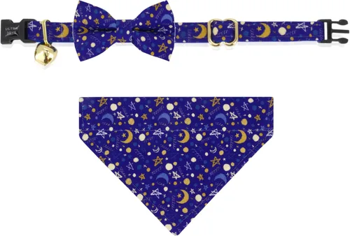 Miniatura 38 de Ultra Joys Collar de gato con campanas - Separable para gatitos y gatos - Estampado a cuadros naranja pequeño Solo cuello a cuadros