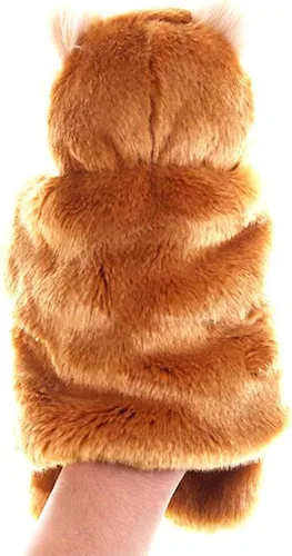 Miniatura 3 de Títeres de mano de búho de peluche, pájaros, animales de peluche, juguetes para imaginativo juego de simulación, narración de cuentos, marrón