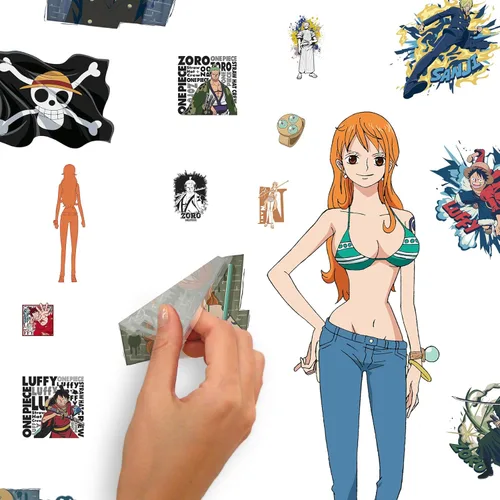 Miniatura 5 de RoomMates RMK5438SCS One Piece Tripulación del Sombrero de Paja Calcomanía de Pared Despegar y Pegar, Marrón