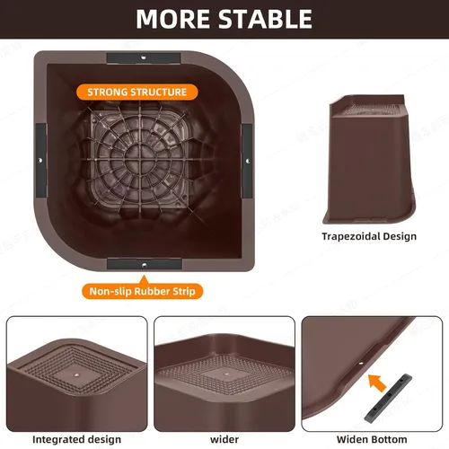 Miniatura 3 de Elevadores de cama ajustables de 8 pulgadas, soportes de elevación antideslizantes resistentes para camas, sofás, diseño cuadrado duradero