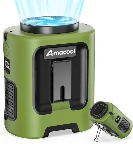 Miniatura 17 de AMACOOL Mini ventilador de cintura portátil con clip, 13,000 rpm, 4 velocidades, ventilador de cuello personal, hasta 24 horas de duración
