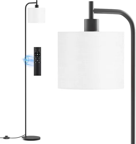 Miniatura 15 de SIBRILLE Lámpara de pie con pantalla de lino, lámpara de pie alta regulable con control remoto y 3 temperaturas de color, modernas lámparas de pie
