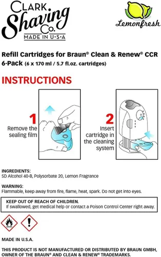 Miniatura 2 de Clark Shaving Co. Cartuchos de recambio para Braun Clean & Renew CCR (Paquete de 10)