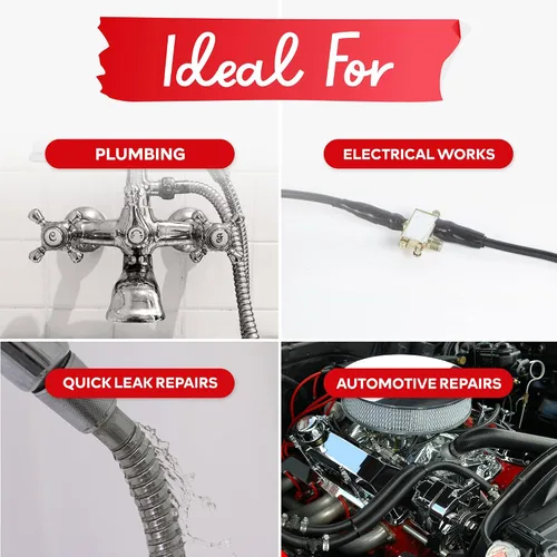 Miniatura 4 de XFasten - Cinta de silicona autofusible de 1 pulgada x 10 pies, de fontanería, cinta impermeable de sellado de fugas, goma gruesa para tuberías