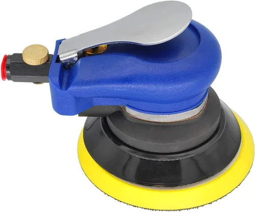 Miniatura 8 de Lijadora orbital aleatoria de aire de 5 pulgadas, herramienta neumática de lijadora de palma con 10 piezas de lija, lijadoras de aire para trabajo