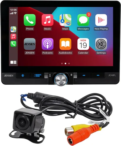 Miniatura 10 de Jensen J1CA8FL 8 pulgadas certificado Apple CarPlay Android Auto con cable o inalámbrico Pantalla táctil DIN simple y doble DIN Radio estéreo