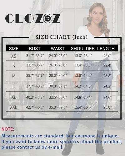 Miniatura 5 de CLOZOZ V Neck Tops Sexy Shirts for Women Fitted Tight T Shirts Basic Tee