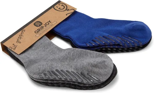 Miniatura 8 de Gripjoy Toddler Socks with Grippers, Non-Slip for Kids, Enhanced Stability, Comfortable Cotton - 4 Pairs