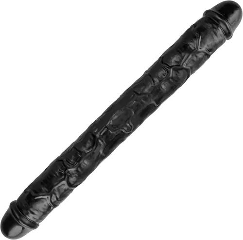 Consoladro doble de 15 * 1.7 pulgadas de Seiecft, consolador anal realista de gel de cristal, pene largo y suave con venas y glande, juguetes