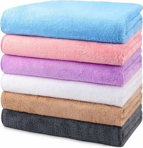 Miniatura 13 de Orighty Paquete de 2 toallas de baño (27 x 54 pulgadas), tacto suave, altamente absorbente, microfibra de secado rápido para cuerpo, deportes, yoga