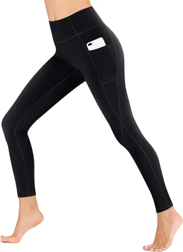 Heathyoga - Pantalones deportivos de yoga con bolsillos para mujer, leggings de tiro alto para entrenamiento