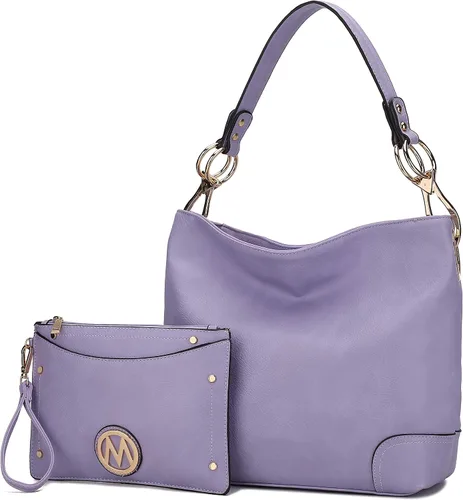 Miniatura 55 de MKF Collection Mia K - Bolso Hobo para mujer, de piel vegana, bolso de hombro holgado, bolso con asa superior