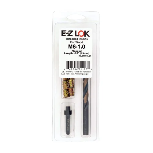 Miniatura 16 de Kit de reparación de rosca hexagonal E-Z para insertos roscados embutidos de madera blanda 5/16-18 x 25mm, taladro, herramienta de instalación