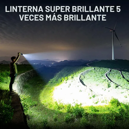 Miniatura 3 de AKNEAR Linterna recargable de alta luminosidad súper brillante (pantalla digital, 1 paquete)