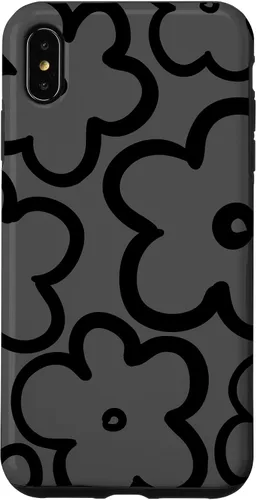 Miniatura 11 de Cute Flower Pattern Wildflower Charcoal Grey Black Floral Case for iPhone 17