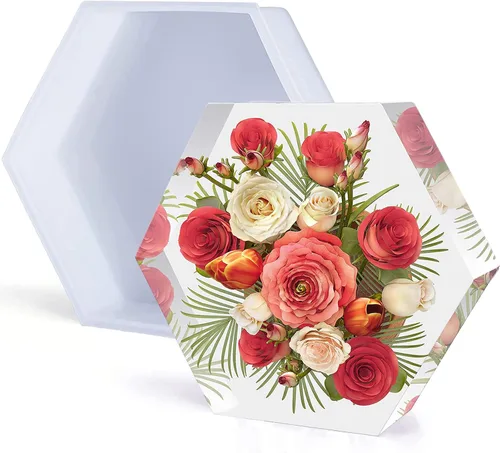 Miniatura 10 de Moldes de silicona grandes para fundición de resina, formas arqueadas para preservación de flores, organizador de escritorio de libros, regalos