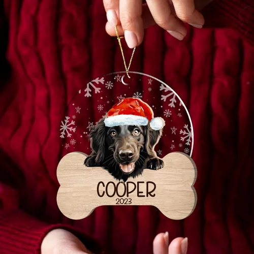Miniatura 131 de Nazenti American Pit Bull Terrier Adorno de Navidad, adorno de perro fotográfico, adorno de perro personalizado, adornos de fotos de madera