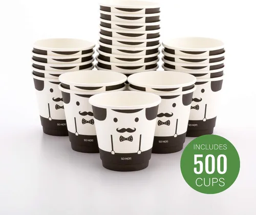 Miniatura 19 de Restaurantware Tazas de café de papel de 4 onzas, 25 tazas de papel desechables de doble pared, a prueba de fugas, reciclables, tazas calientes