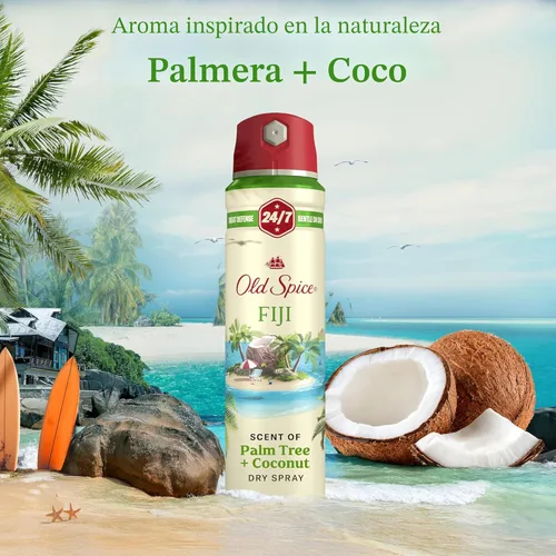 Miniatura 7 de Old Spice Dry Spray Desodorante antitranspirante para hombres, frescura 24/7, protección 24/7 sudor y olor, suave para la piel con acondicionadores