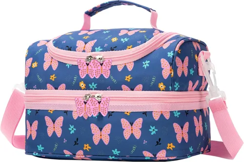 Miniatura 13 de Bolsas de Almuerzo Tote de Doble Compartimento para Niños, para Niños y Niñas, Loncheras para Niños Pequeños, Preescolar, Niños Pequeños, Jardín