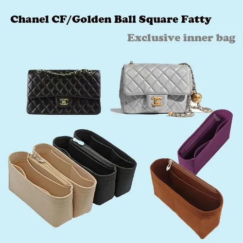 Miniatura 4 de Lckaey Bolsa Organizador Inserto para Chanel Classic Flap Mini Bag Shaper Monedero Inserto - Bolso Premium Felt Organizer 2009Purple-mini