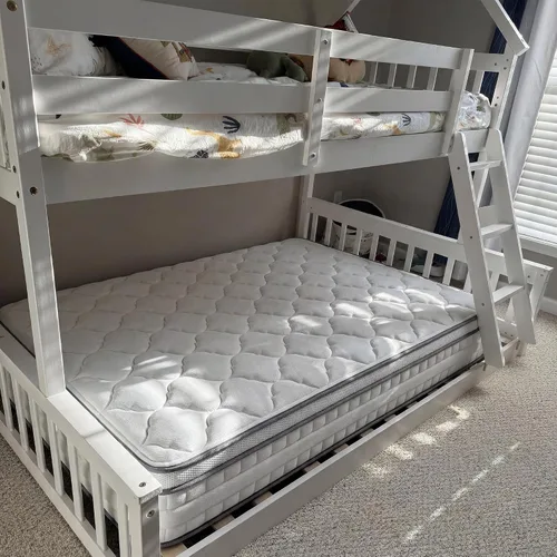 Miniatura 3 de Homkdom Colchón tamaño individual, colchón de 10 pulgadas en una caja, espuma viscoelástica y resortes helicoidales, diseño de aislamiento