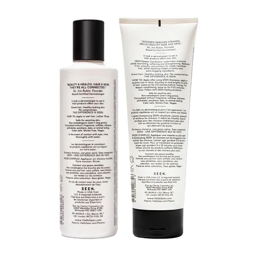 Miniatura 2 de SEEN Paquete de champú y acondicionador más profundo, sin fragancia, juego de cuidado del cabello no comedogénico, desarrollado por dermatólogos