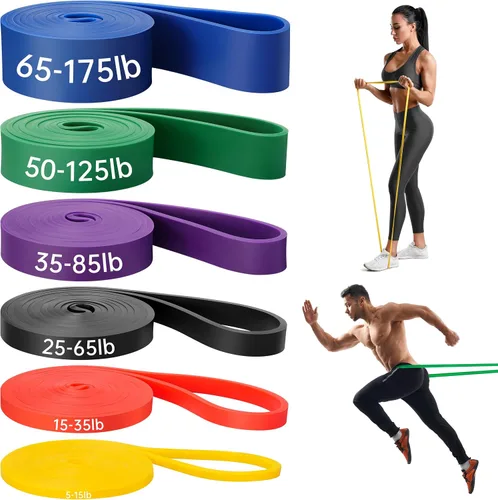 Miniatura 8 de Resistance Bands for Working Out, Workout Bands, Training Bands Set, Pull Up Exercise Bands for Home Workouts, Full Body Training, Physical Therapy