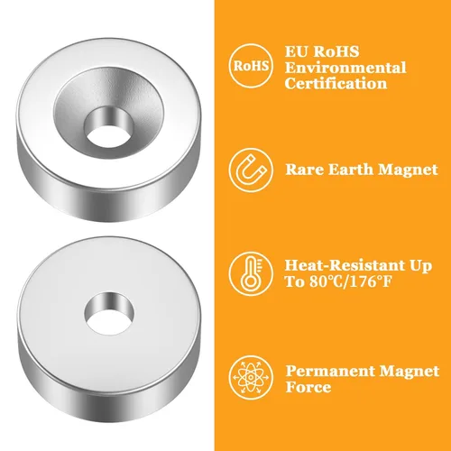 Miniatura 8 de MIN CI 40 piezas de imanes con agujero, imanes de disco de neodimio con agujero (15 x 3 mm agujero 4 mm)