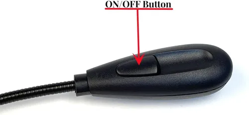 Miniatura 5 de Lámpara de lectura LED USB con ajuste regulable de 2 brillos y cuello de ganso flexible, para teclado de computadora portátil, banco de energía Negro