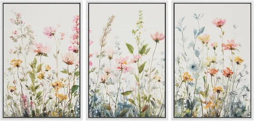 Miniatura 83 de SIGNWIN Lienzo enmarcado para pared, juego de arte sereno de pantanos con humedales verdes e ilustraciones de agua tranquila, arte moderno