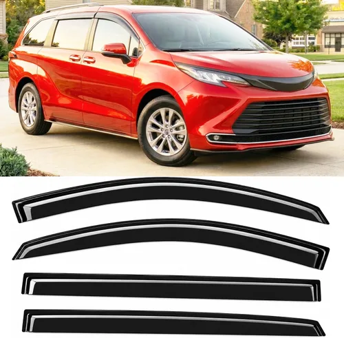 Miniatura 18 de 2016-2021 Protectores de Lluvia Adhesivos para Honda Civic Sedan, Deflectores de Visera Lateral EX EX-L LX Sport Touring, Sombras de Ventilación