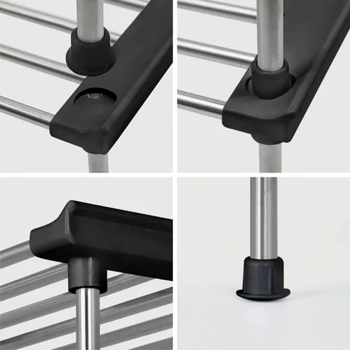 Miniatura 8 de carrotez Estante organizador de gabinete, juego de 2 estantes apilables para mostrador de cocina, organizadores y almacenamiento de gabinetes