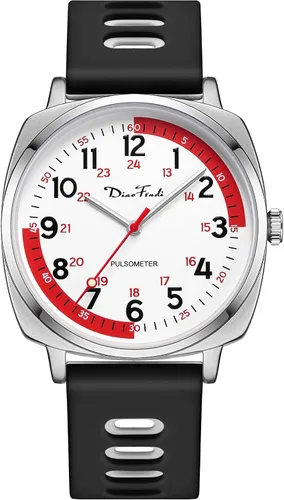 Miniatura 2 de Diaofendi Reloj de enfermera impermeable para profesionales médicos, mujeres y hombres, 24 horas con segunda mano, esfera militar fácil de leer