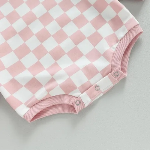 Miniatura 34 de Karuedoo Sudadera a cuadros para bebé niño y niña, mameluco de gran tamaño, manga larga, con burbujas, ropa neutra para otoño