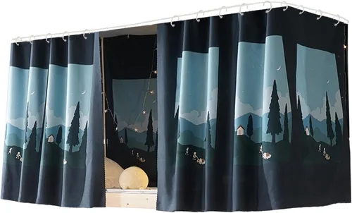 Miniatura 34 de Cortinas para litera individual y doble, cortinas de tienda de campaña para cama, tela a prueba de polvo, cortinas de privacidad para debajo