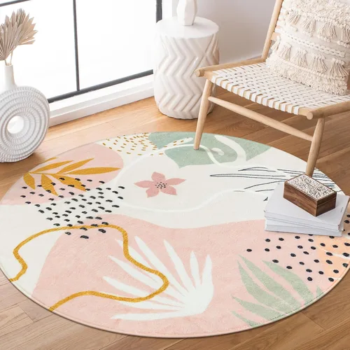 Miniatura 23 de Lahome Alfombra de pasillo rosa - Alfombra de 2x7, alfombra antideslizante lavable para baño, alfombra ligera para piso, alfombras para pasillo