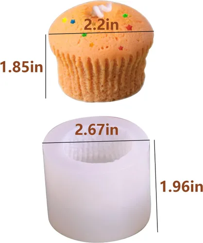 Miniatura 3 de Moldes de silicona para velas, moldes de velas de cupcakes para hacer velas, moldes de jabón de silicona 3D, molde de silicona para hornear, vela