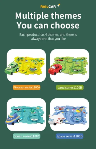 Miniatura 4 de Relleno de Calcetín Navideño 4 Juegos de Pista de Autos de Carreras Rompecabezas 4 en 1 para Niños, Juego de Pista de Autos de Carreras con 4 en 1