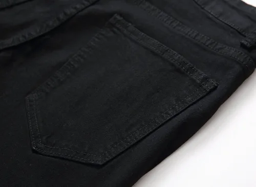 Miniatura 7 de Baylvn Pantalones de mezclilla para hombre, rasgados, desgastados, rectos, ajustados, casuales, a la moda