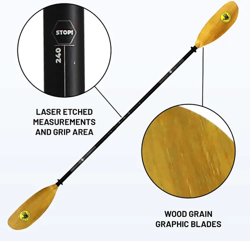 Miniatura 3 de Body Glove Slider Pro Paddle - Paletas de kayak para adultos, paleta de kayak ajustable con medidas grabadas con láser y área de agarre, remo