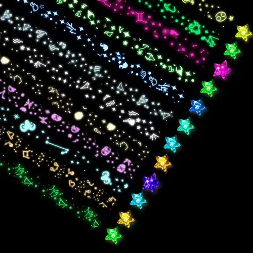 Tiras de origami de estrellas, papel de estrella que brilla en la oscuridad papel artesanal (12 colores brillantes (210 hojas)
