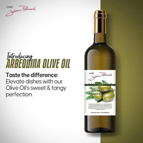 Miniatura 2 de Chef Jean Pierre's - Aceite de oliva arbequina extra virgen prensado en frío, botella de vidrio de 12.5 onzas, infusión natural con sabores dulces