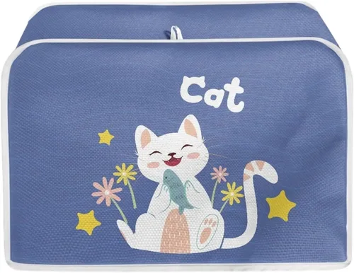Talayituse Cubierta para tostadora con estampado de flores de gato, ranura ancha de 2 rebanadas, cubierta ligera para tostadora, protección contra