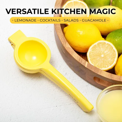 Miniatura 6 de Zulay Kitchen Exprimidor de limón de metal, exprimidor de limón de mano, exprimidor de cítricos fácil de usar, prensa manual para extraer la mayor