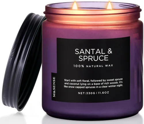 Miniatura 37 de M&SENSE Ode to Winter - Vela perfumada para el hogar, cera de soja natural, mecha de algodón, aroma de invierno, 7.05 onzas hasta 50 horas de tiempo