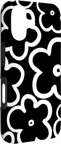 Miniatura 3 de Cute Flower Pattern Large Wildflower Black and White Floral Case for iPhone 17