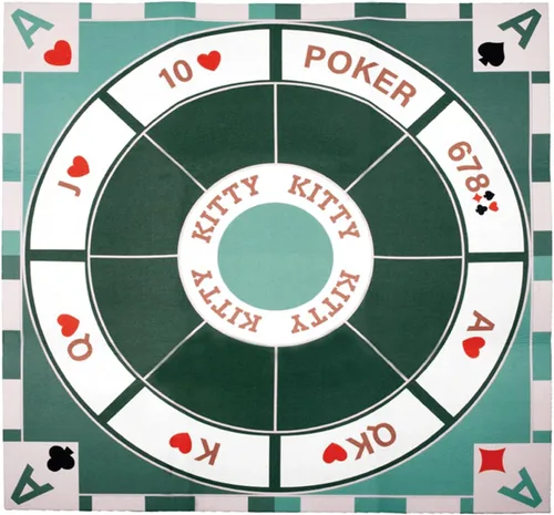 Alfombrilla de juego de Michigan Rummy, 70 cm x 70 cm, para 2-9 jugadores, alfombrilla de fieltro plegable de juego Tripoley, juegos clásicos de