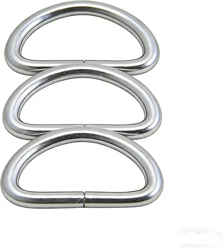 Miniatura 2 de Wuuycoky Silvery D Rings Buckles D-ring Non-welded For Webbing Strapping 0.5" / 0.6" / 0.8" / 1" / 1.25" / 1.5" / 2" Optional 15 unidades de plata